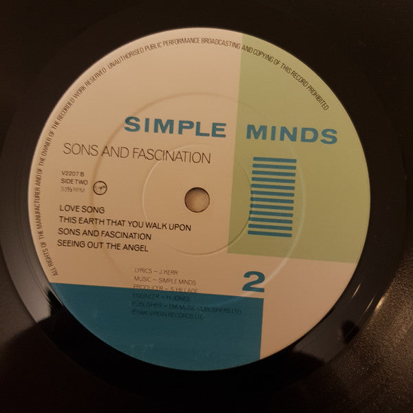 Simple Minds : Sons And Fascination (LP, Album)