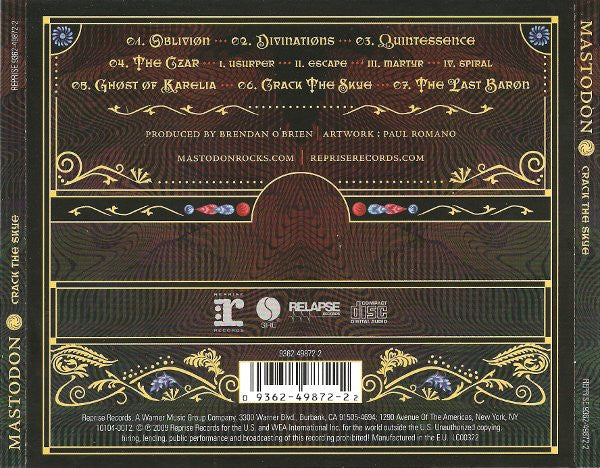 Mastodon : Crack The Skye (CD, Album)