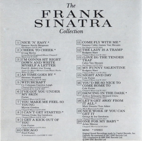 Frank Sinatra : The Frank Sinatra Collection (CD, Comp, Mono, RM)