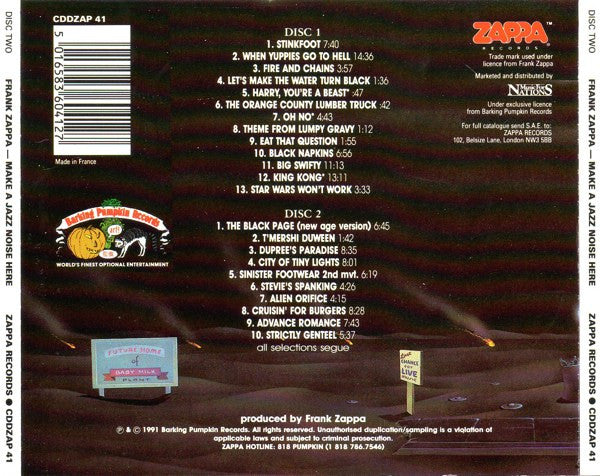 Frank Zappa : Make A Jazz Noise Here (2xCD, Album, Cen)