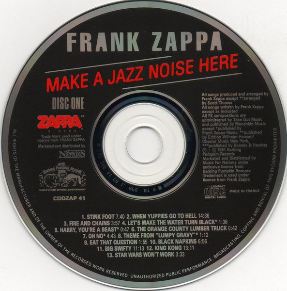 Frank Zappa : Make A Jazz Noise Here (2xCD, Album, Cen)