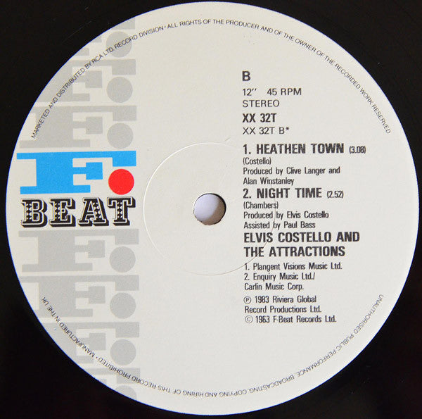 Elvis Costello And The Attractions* : Everyday I Write The Book (12", Single)