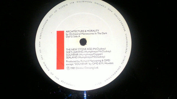 Orchestral Manœuvres In The Dark* : Architecture & Morality (LP, Album, Blu)