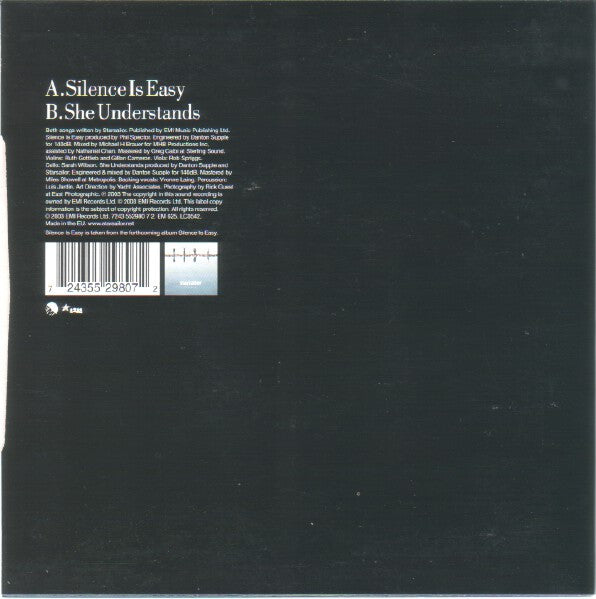 Starsailor : Silence Is Easy (7", Single, Ltd, Num)