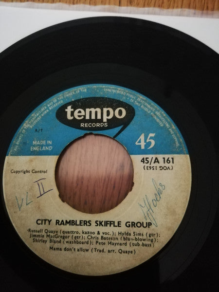 City Ramblers Skiffle Group : Tom Dooley / Mama don't allow (7", Single)