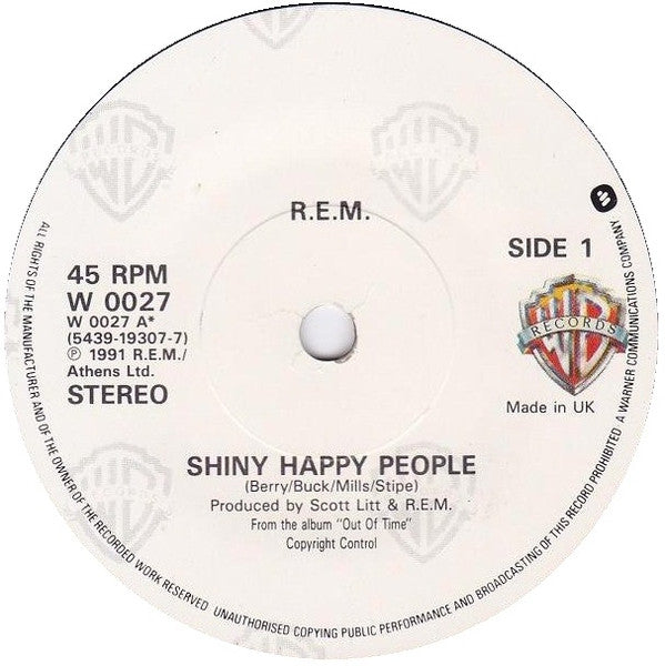 R.E.M. : Shiny Happy People (7", Single)