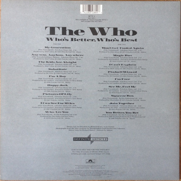The Who : Who's Better, Who's Best (LP, Comp, Mono)
