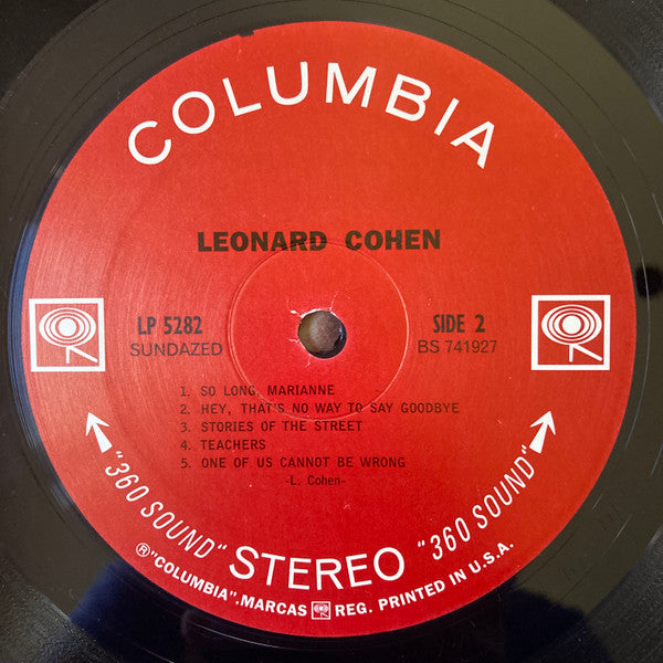 Leonard Cohen : Songs Of Leonard Cohen (LP, Album, RE, RM)