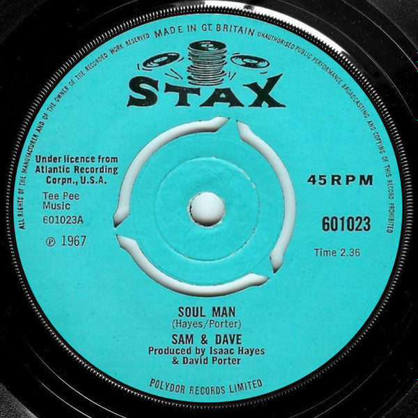 Sam & Dave : Soul Man (7", Single, 3-P)