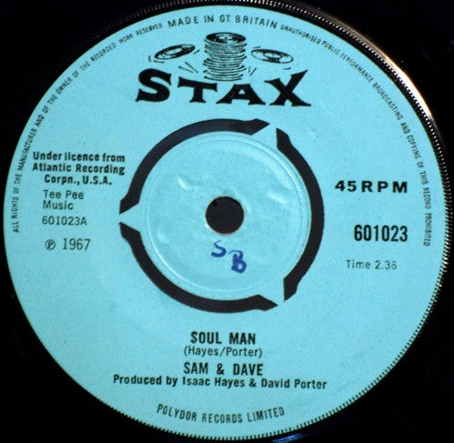 Sam & Dave : Soul Man (7", Single, 3-P)