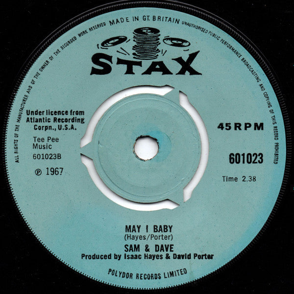 Sam & Dave : Soul Man (7", Single, 3-P)