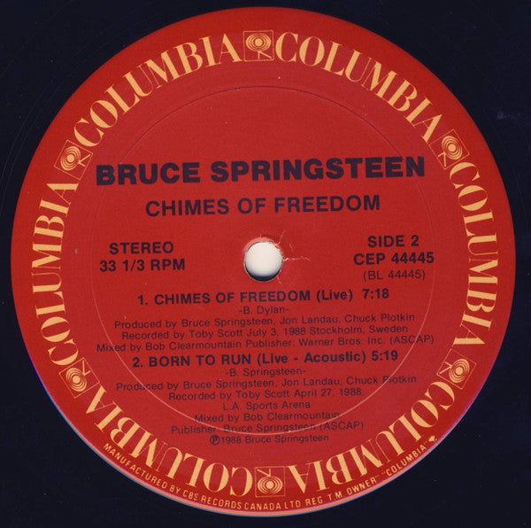 Bruce Springsteen : Chimes Of Freedom (12", EP)