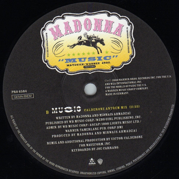 Madonna : Music (2x12", Promo)