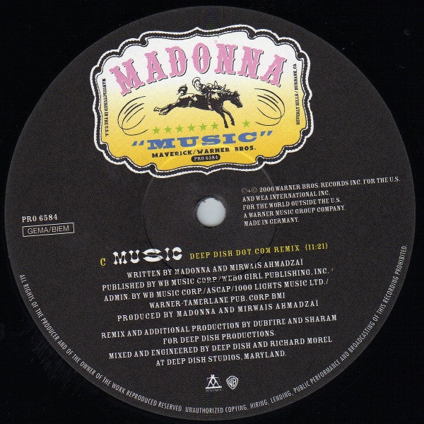 Madonna : Music (2x12", Promo)