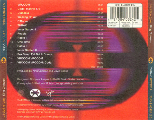 King Crimson : THRAK (CD, Album, Ltd, Gol)