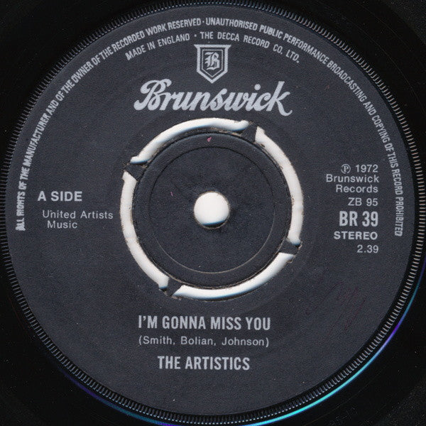 Gene Chandler / The Artistics : There Was A Time / I'm Gonna Miss You (7")