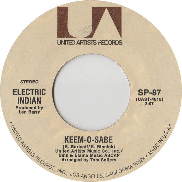 Electric Indian* : Keem-O-Sabe / Land Of 1000 Dances (7", Single, RE, Styrene)