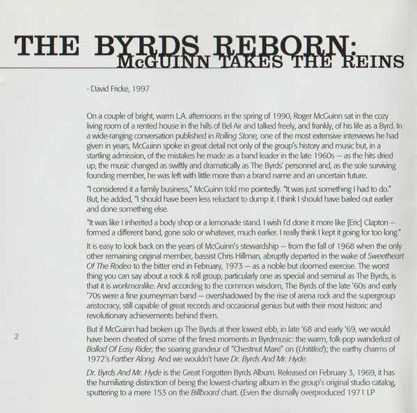 The Byrds : Dr. Byrds & Mr. Hyde (CD, Album, RE, RM, SBM)