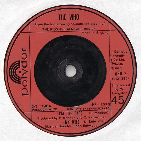 The Who : Long Live Rock (7", Single)