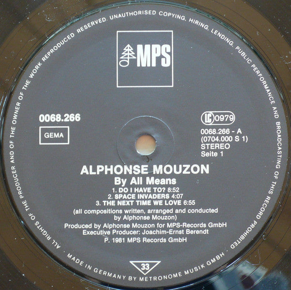 Alphonse Mouzon Featuring Herbie Hancock • Freddie Hubbard • Lee Ritenour • Seawind Horns* : By All Means (LP, Album)
