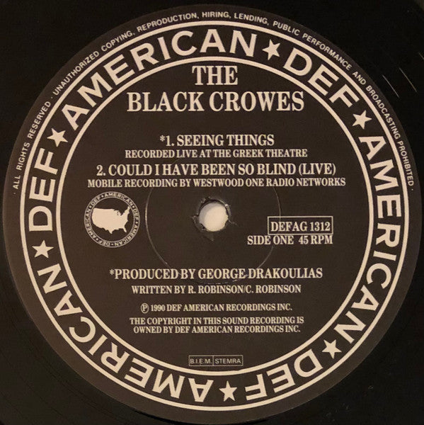 The Black Crowes : Seeing Things (12", Gat)