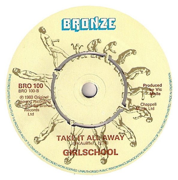 Girlschool : Race With The Devil (7", Single, Pus)