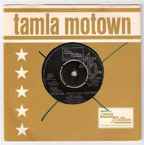 Stevie Wonder : Yester-Me, Yester-You, Yesterday / Uptight (Everything's Alright) (7", Single)