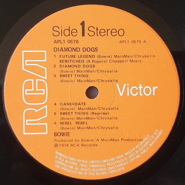 Bowie* : Diamond Dogs (LP, Album, Gat)