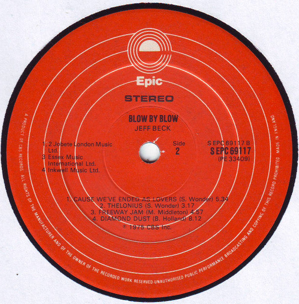 Jeff Beck : Blow By Blow (LP, Album, RP, Ora)