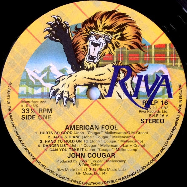 John Cougar* : American Fool (LP, Album)