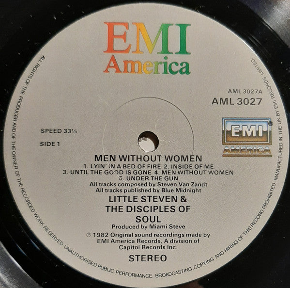 Little Steven And The Disciples Of Soul : Men Without Women (LP, Album)