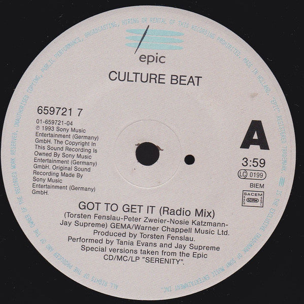 Culture Beat : Got To Get It (7", Single)