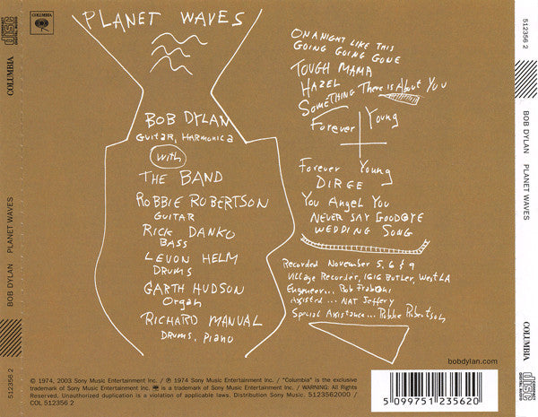 Bob Dylan : Planet Waves (CD, Album, RE, RM)