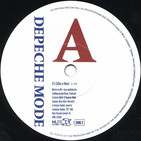 Depeche Mode : It's Called A Heart (7", Single)