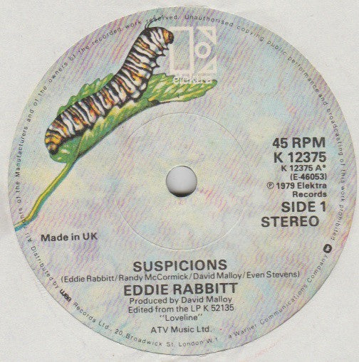 Eddie Rabbitt : Suspicions (7")