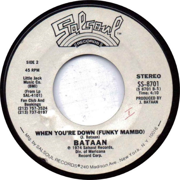 Bataan* : The Bottle (La Botella) (7", Styrene, Pit)