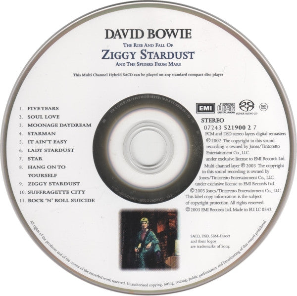 David Bowie : The Rise And Fall Of Ziggy Stardust And The Spiders From Mars (SACD, Hybrid, Multichannel, Album)
