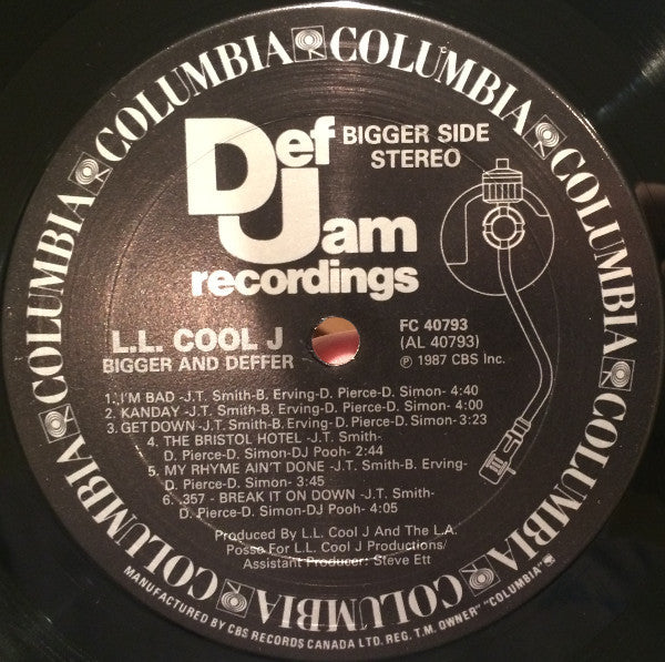 L.L. Cool J* : Bigger And Deffer (LP, Album)