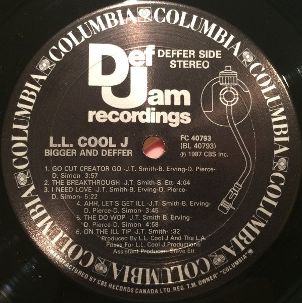 L.L. Cool J* : Bigger And Deffer (LP, Album)