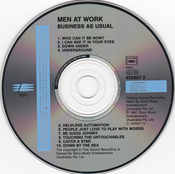 Men At Work : Business As Usual (CD, Album, RE)