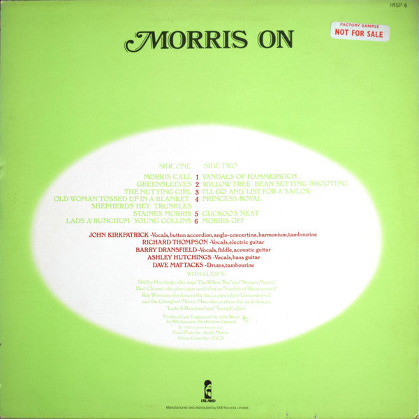 Ashley Hutchings • Richard Thompson • Dave Mattacks • John Kirkpatrick • Barry Dransfield : Morris On (LP, RE)