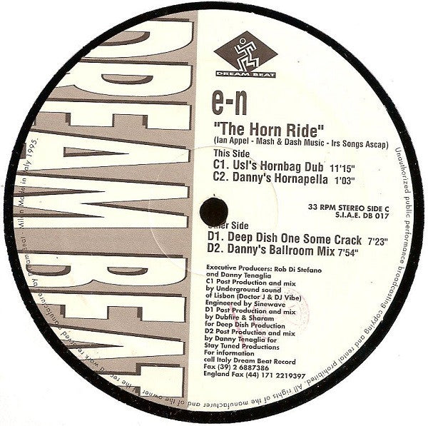 e-N : The Horn Ride (Remixes) (2x12")