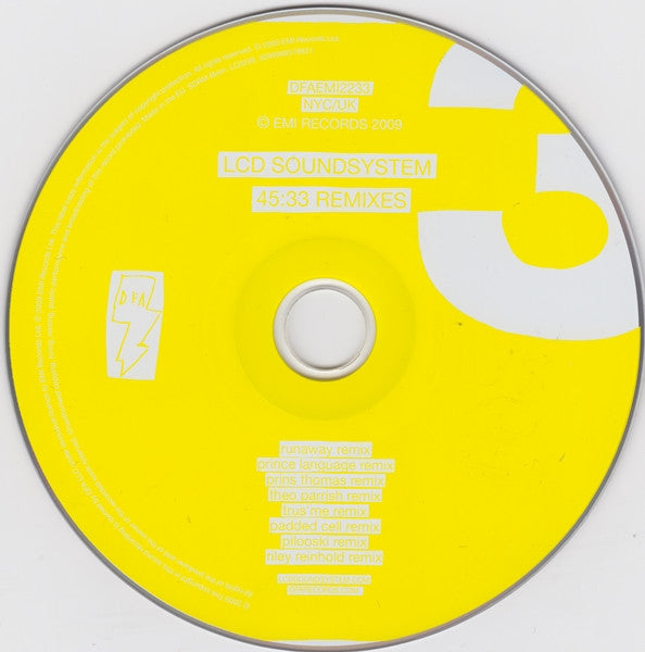 LCD Soundsystem : 45:33 Remixes (CD, Album, Dig)