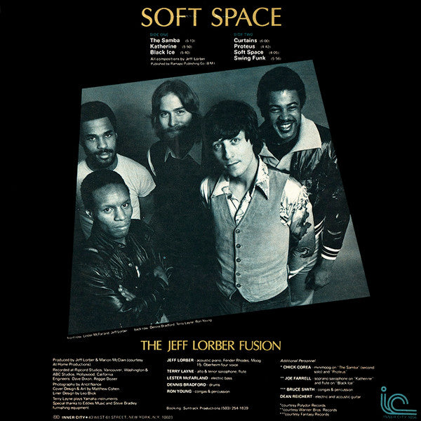 The Jeff Lorber Fusion Guest Artists: Chick Corea & Joe Farrell : Soft Space (LP, Album, RE)
