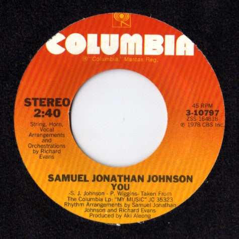 Samuel Jonathan Johnson : You / My Music (7")