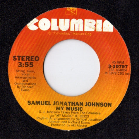 Samuel Jonathan Johnson : You / My Music (7")