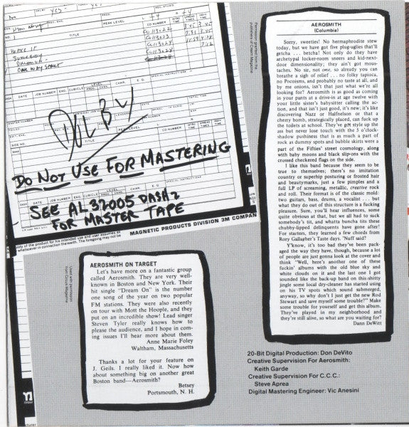 Aerosmith : Aerosmith (CD, Album, RE, RM)