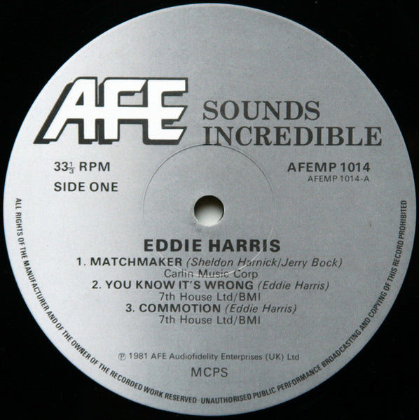 Eddie Harris : Sounds Incredible (LP, Album)