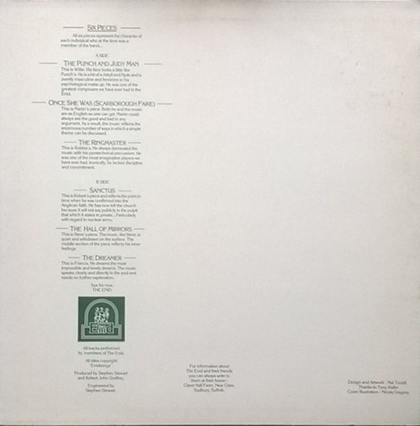 The Enid : Six Pieces (LP, Album, RE)