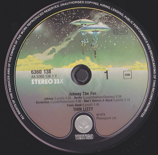 Thin Lizzy : Johnny The Fox (LP, Album, RE)